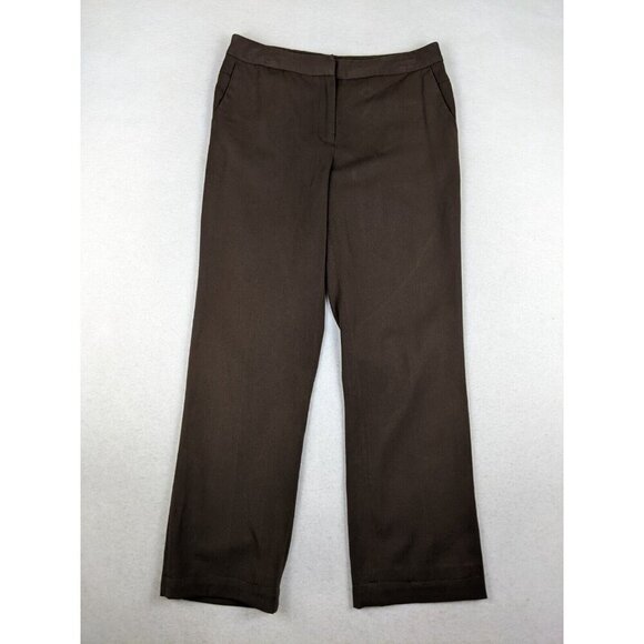 RAFAELLA - WOMEN'S BROWN FLAT FRONT DRESS PANTS - SIZE 8 - Picture 3 of 9